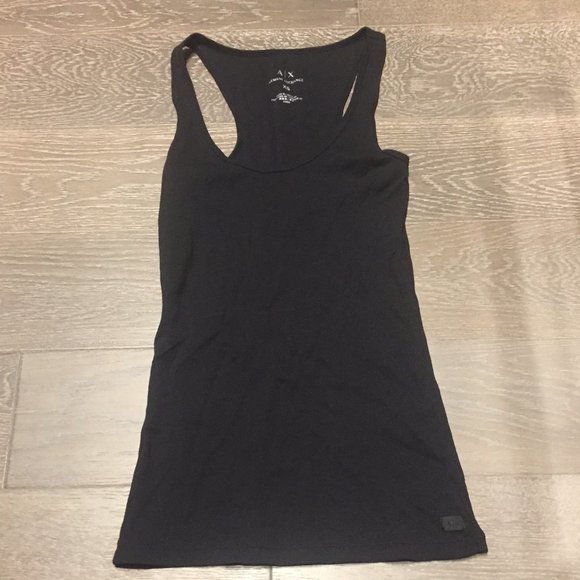 Armani Exchange Tops - Beautiful delicately ribbed Armani Exchange black racer back tank